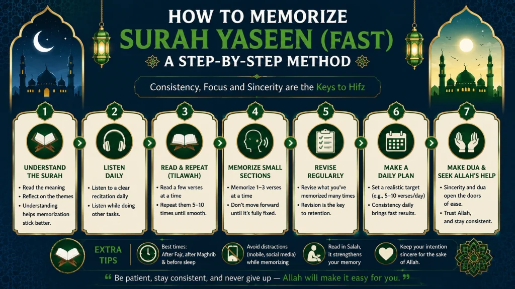 How to Memorize Surah Yaseen (Fast) — A Step-by-Step Method