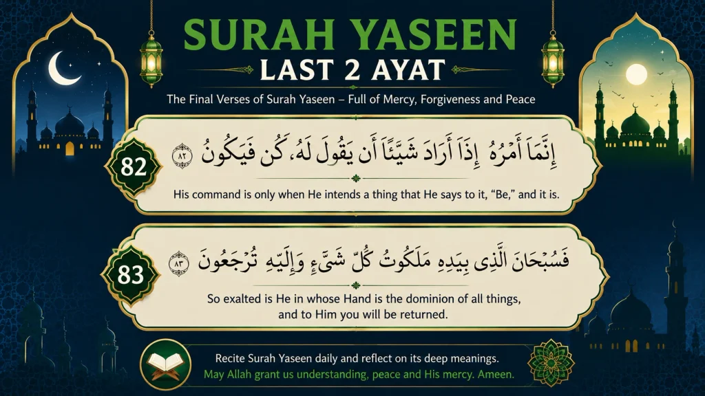 Surah Yaseen Last 2 Ayat: Meaning and Benefits