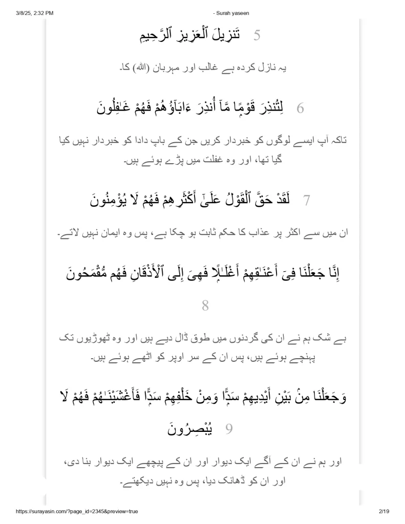 surah yaseen urdu translation 2
