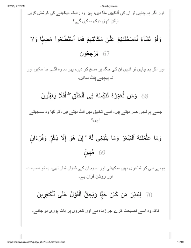 surah yaseen urdu translation 6