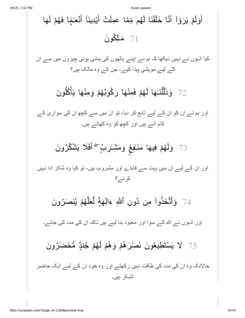surah yaseen urdu translation 7