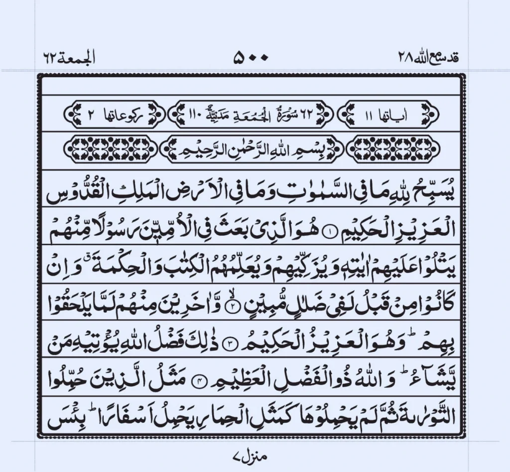 Surah Juma PDF